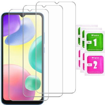 shumee 3x kaljeno steklo ZA Xiaomi Redmi 10A steklo 9H | 3-PAKET