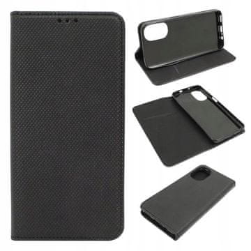 shumee Ovitek za Motorola Moto G52, črn, pametni magnet + steklo