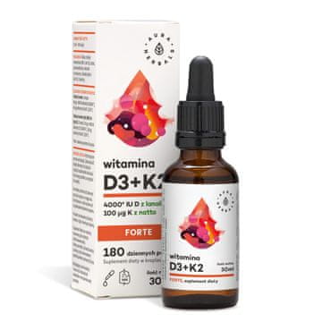 Aura Herbals Aura herbals Vitamin D3 4000 IU + K2 forte kapljice 30 ml