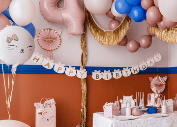 PartyDeco Folija balon za rojstni dan z mucko, sladko kremno, 45 cm