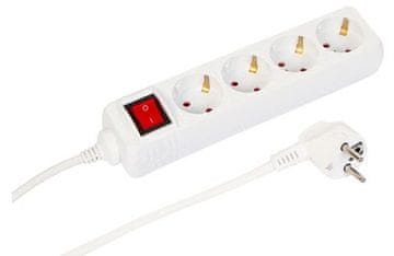 MicroConnect Omrežni razdelilnik RJ45 MC-GRU0043WS 3 m 4 vtičnice bel