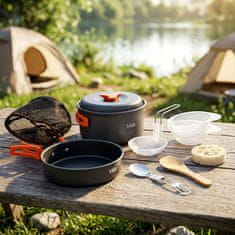 Artemis 10x turistični pripomočki za piknik, lonec, ponev, lonci