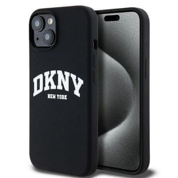 DKNY Ovitek za iPhone 15 DKNY Liquid Silicone MagSafe White Logo Black