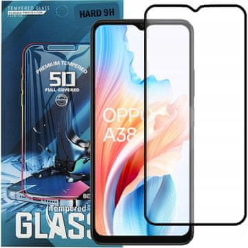 shumee Kaljeno steklo za Oppo A38 (celoten zaslon, poln 5D, 9H)
