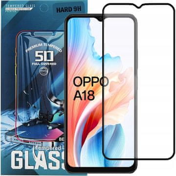 shumee Kaljeno steklo za Oppo A18 (celoten zaslon, poln 5D, 9H)
