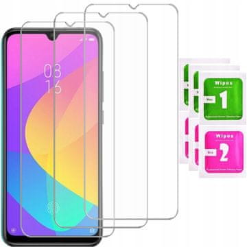 shumee 3x kaljeno steklo ZA Xiaomi MI 9 lite glass 9H | 3-PAKET