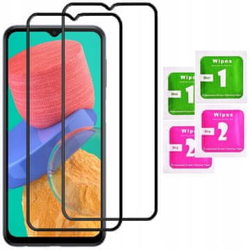shumee 2x kaljeno steklo za celoten zaslon za Samsung M33 5G 5D
