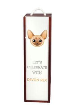 Artdog Devon Rex - škatla za vino z grafiko in napisom Art-Dog