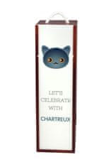 Artdog Chartreux - škatla za vino z grafiko in napisom Art-Dog