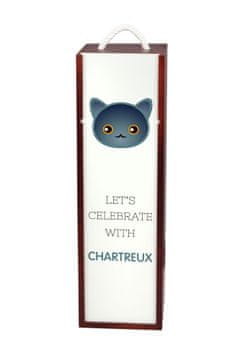 Artdog Chartreux - škatla za vino z grafiko in napisom Art-Dog