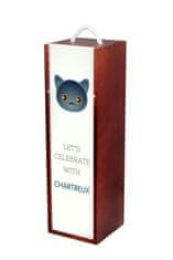 Artdog Chartreux - škatla za vino z grafiko in napisom Art-Dog