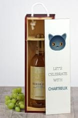 Artdog Chartreux - škatla za vino z grafiko in napisom Art-Dog