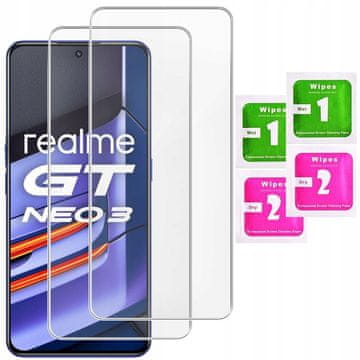 shumee 2x kaljeno steklo ZA realme GT NEO 3 steklo 9H | 2 kosa