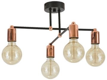 shumee Moderna viseča svetilka Loft Edison, bakrena, kromirana