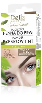 DELIA Delia Henna puder za obrvi v vrečkah 5.0 - svetlo rjava
