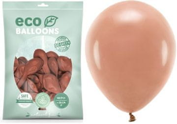 Eko baloni 26 cm pastelno umazano roza barve 100 kosov.