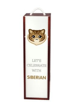 Artdog Siberian - škatla za vino z grafiko in napisom Art-Dog