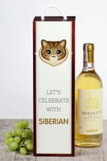 Artdog Siberian - škatla za vino z grafiko in napisom Art-Dog