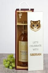Artdog Siberian - škatla za vino z grafiko in napisom Art-Dog