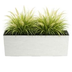 shumee Šopek Riflo cvetlični lonček kremne barve 56 x v 19 cm