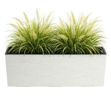 shumee Šopek Riflo cvetlični lonček kremne barve 56 x v 19 cm