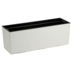 shumee Šopek Riflo cvetlični lonček kremne barve 56 x v 19 cm