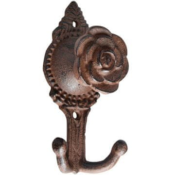 Esschert Design Rustikalni ročaj iz litega železa v roza barvi 13,9 cm
