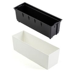 shumee Šopek Riflo cvetlični lonček kremne barve 56 x v 19 cm