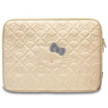 HELLO KITTY Prešita torba za prenosnik Hello Kitty zlate barve 14"