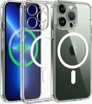 shumee Ovitek za iPhone 13 Pro Mag ojačan hrbtni del + steklo