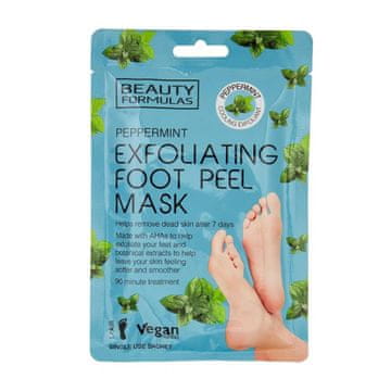 Beauty Formulas Piling maska za stopala Beauty formulas z meto - 1 par