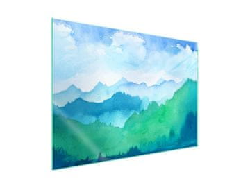 shumee Steklena zaščitna plošča za štedilnik 70x52 Mountains