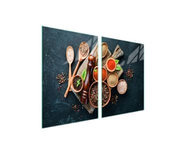 shumee Steklena zaščitna plošča za štedilnik 2x45x52 Kuhinja
