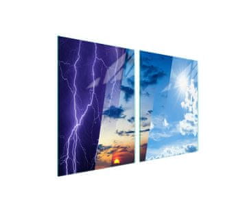 shumee Steklena zaščitna plošča za štedilnik 2x45x52 Weather