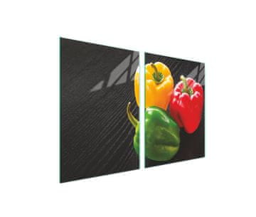 shumee Steklena zaščitna plošča za štedilnik 2x45x52 Paprika