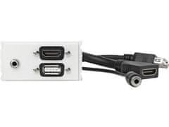 Vivolink Vivolink WI221281 vtičnica hdmi + usb a + 3,5 mm bela