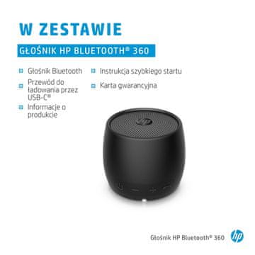 HP Prenosni valjasti zvočnik HP Bluetooth 360 črne barve