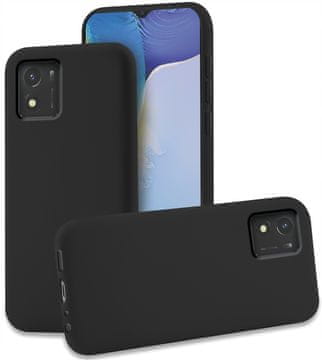 shumee Mat črn ovitek z zadnjim pokrovom za vivo Y01+ steklo