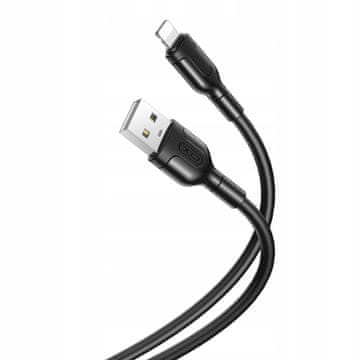 shumee Kabel XO NB212 USB - Lightning 1,0 m 2,1 A črne barve