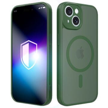 3MK Apple iPhone 15 - 3mk Misty MagCase zelen