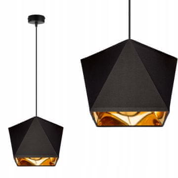 shumee LED stropna viseča svetilka z diamantno zlato sredino