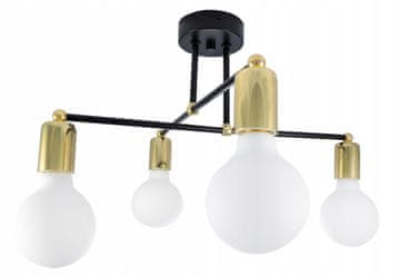 GH Sodobna viseča svetilka Edison Gold z LED podstrešjem