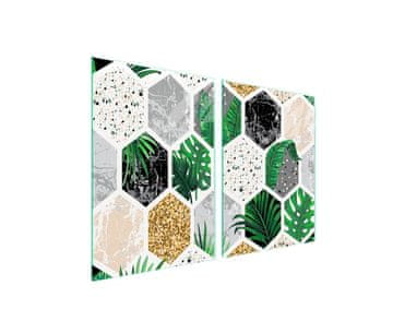 shumee Steklena zaščitna plošča za štedilnik 2x45x52 Mosaic