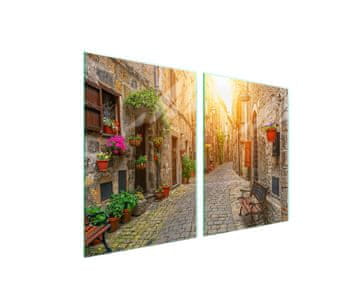shumee Steklena zaščitna plošča za štedilnik 2x45x52 Street