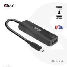 Club 3D CLUB3D CAC-1573 USB-C na HDMI adapter, 8K60Hz/4K120Hz HDR10+, PD 3.0