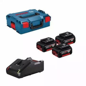 Bosch Bosch komplet 3x 18V 5.0Ah baterije + polnilec GAL 18V-40 + torba