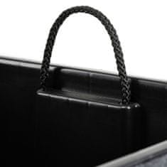 shumee Porto črn betonski cvetlični lonček v75x39,6x39,6 cm