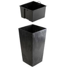 shumee Porto črn betonski cvetlični lonček v75x39,6x39,6 cm