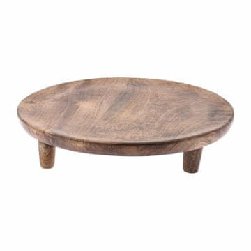 shumee Dekorativni pladenj na nogah iz mangovega lesa 30 cm
