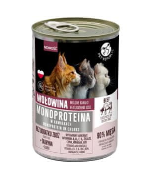 PET PET REPUBLIC Monoprotein Govedina v omaki - mokra hrana za mačke - 400g